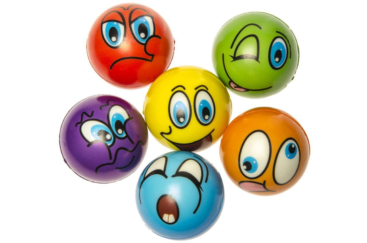 6 tlg. Antistress Ball Funny Face