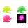 3 x Schildkröte LED blinkend Knautschtier Tombola gelb grün pink