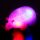 3 x LED Fluffy Nashorn knautschbar neon, orange, lila