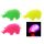 3x Nashorn Knautschtier LED gelb, grün und pink
