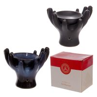 Keramik Duftlampe offene H&auml;nde Verdunster Aromalampe