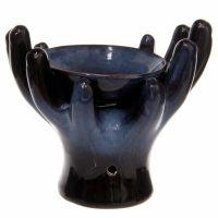 Keramik Duftlampe offene Hände Verdunster Aromalampe