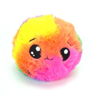BomBom lustiger Flauschball in Regenbogenfarben Antistress Ball &Oslash; 12 cm