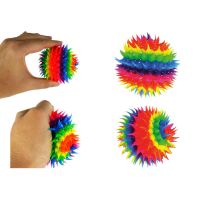2 er Set XL Stachelflummi Flummi Regenbogenfarben &Oslash; 9 cm Gummi Anti-Stress Ball