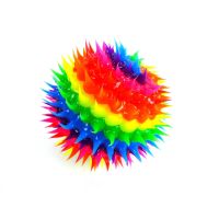 2 er Set XL Stachelflummi Flummi Regenbogenfarben &Oslash; 9 cm Gummi Anti-Stress Ball