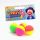 4x Flummis Springball neon zweifarbig H&uuml;pfball B&auml;lle Netz 42mm Kinder Mitgebsel