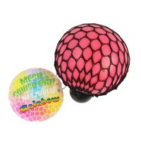 4 x Rainbow Netzball Mesh Squishy Antistress Ball Quetschball Knetball Ø 6,5 cm