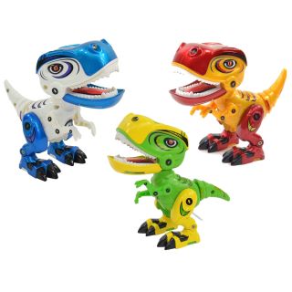Die Cast Dino Roboter Actionfigur mit Sound leuchtende Augen Dinosaurier 12,5 cm