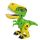 Die Cast Dino Roboter Actionfigur mit Sound leuchtende Augen Dinosaurier 12,5 cm Grün