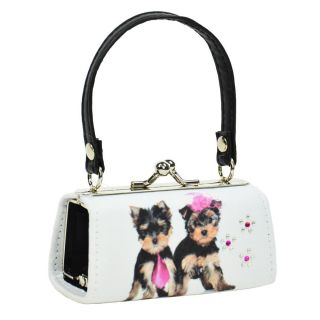 Mario Moreno Geldb&ouml;rse Yorkshire Terrier Paar Hund Portemonnaie Mini Bag NEU