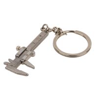 OOTB Schlüsselanhänger Metall Schieblehre Messschieber Schlüsselring silber 10,5