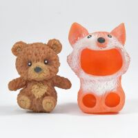 Kögler Dress-Up Teddybären mit Tier Klamotten TPR Gummi 7 cm 4-fach sortiert