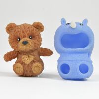 Kögler Dress-Up Teddybären mit Tier Klamotten TPR Gummi 7 cm 4-fach sortiert