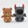 Kögler Teddybären mit Halloween Klamotten TPR Gummi 7cm Dress-Up Teufel