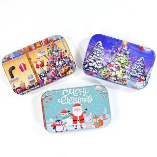 3x Kögler 60 tlg. Kinder Puzzle Weihnachtsmotive in Blechbox 22,3 x 13,8 Tombola
