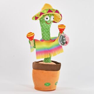 Kgler tanzender Kaktus Sombrero & Rasseln Sound & Laberfunktion
