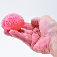Kögler 3 x Quetschball im Gehirn Design Halloween Antistress Knautschball 5,5 cm