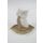 2 tlg. Teelichthalter EULE Keramik Skulptur Deko 14 cm