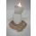 2 tlg. Teelichthalter EULE Keramik Skulptur Deko 14 cm