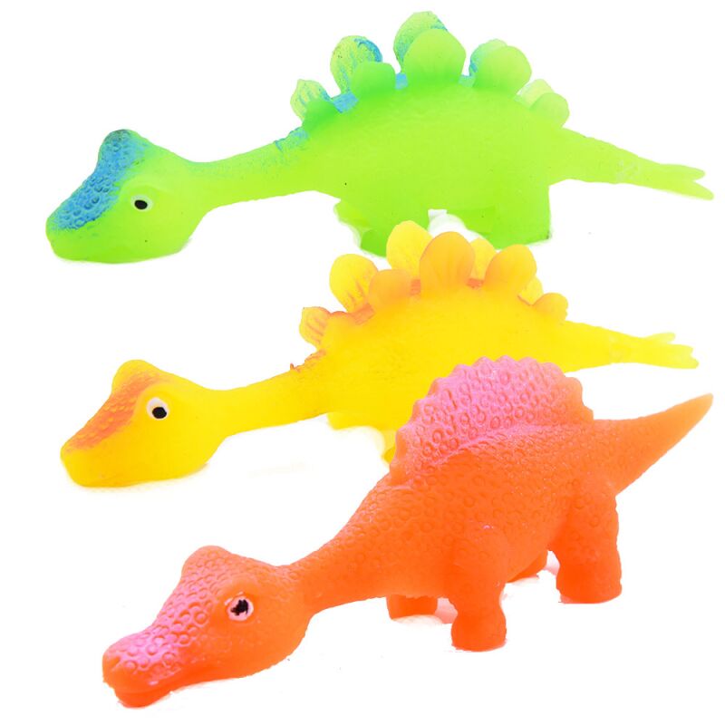 20 Stück Schleuder-Dinosaurier Spielzeug – Fliegende Fingerdinger, Bunt, Aus Weichem TPR-Gummi, Für Kinder