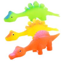3 x Dinosaurier Schleuder sortiert in 6 Designs TPR Fidget Toy Dinoschleuder