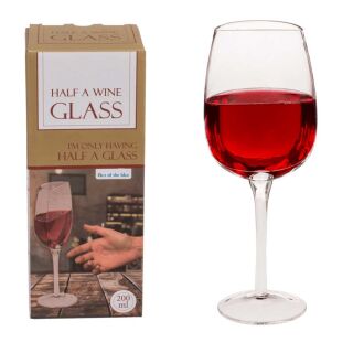 OOTB 1 x halbes Weinglas für Weinliebhaber Sommelier Genießer Half Wine Glass