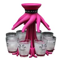 Bundel Schnapskrake Pink Shotverteiler & Einhorn Wildbeeren Likör 15% Vol 0,7L