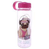 Kunststoff Wasserflasche 500 ml MOPS "stay cool" Trinkflasche Flasche rosa NEU