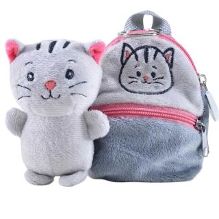 Kögler Friends2Go Plüschtier Katze & Rucksack Taschenanhänger Schlüsselanhänger