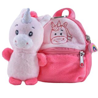 Kögler Friends2Go Plüschtier Einhorn Rucksack Taschenanhänger Schlüsselanhänger