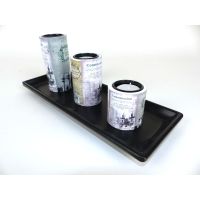 Teelichthalter Set als DEKO im St&auml;dtedesign 35 x13 cm