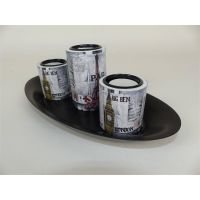 Teelichthalter als Tischdeko im St&auml;dte Design 29 x 15 cm