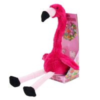 Labertier Flamingo "Peet" plappert und tanzt dabei Partygag 34,5 cm